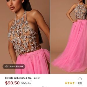 Fashionnova Celeste embellished top never worn